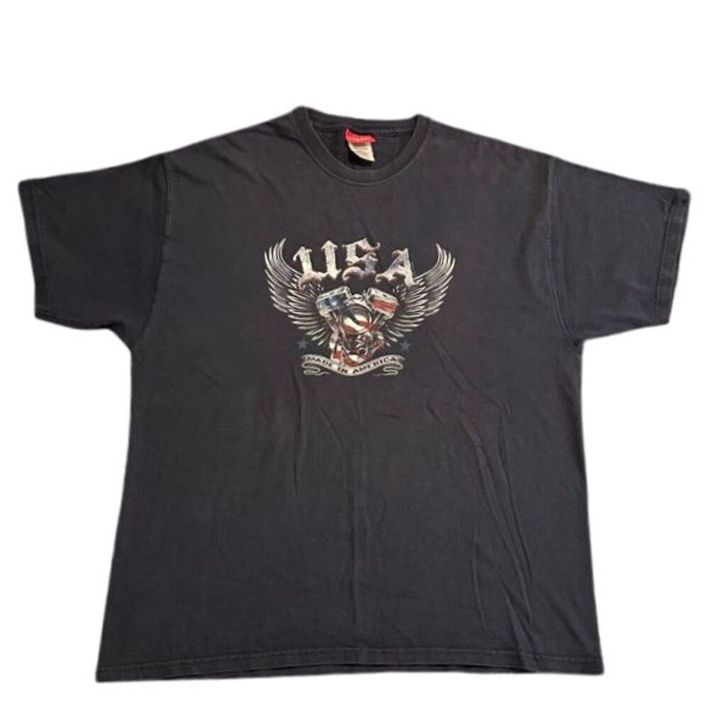 Vintage USA y2k biker grunge men's shirt